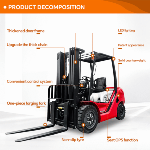 3T Diesel Forklift – 3000kg Capacity - Image 2