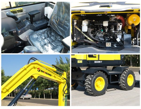 XG40W-7 4 Ton Wheeled Excavator - Image 12