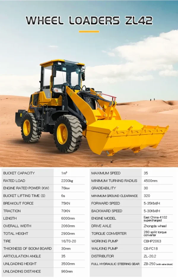 ZL42 2-Ton Wheel Loader - Image 14