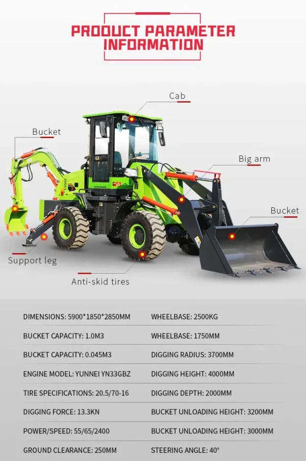 SD30-35 2 Ton Mini Backhoe Loader - Image 7
